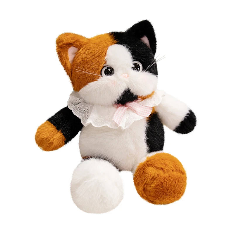 Nice 1pc 45cm Funny Cute Soft Cat Cow Cat Plush Toys Siamese Kitten Pillow Bed Sleep Home Decor Doll For Birthday Gift