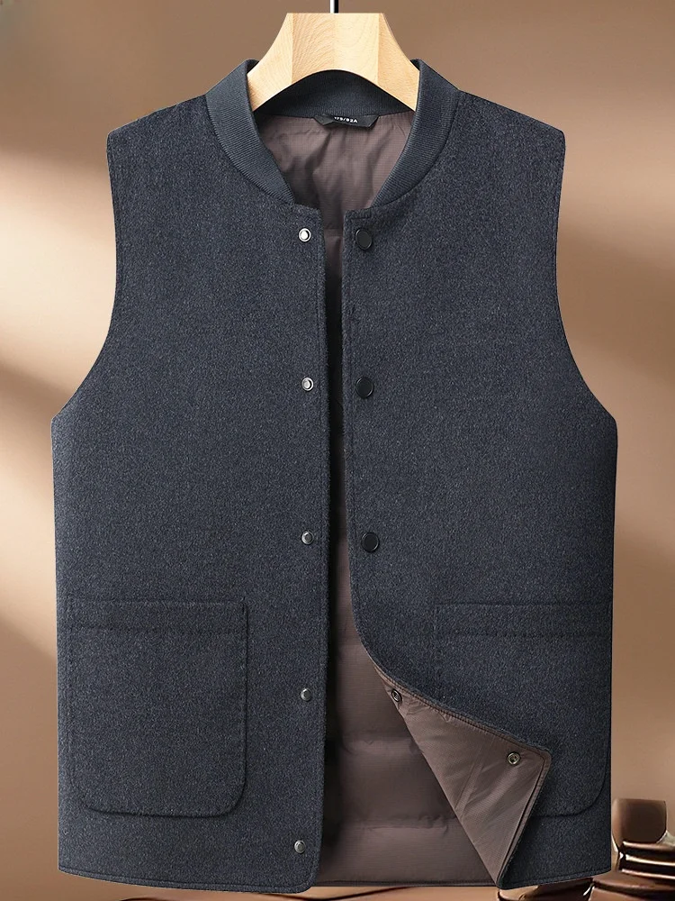 

TUCANO Woodpeer Middle-aged And ly Men's Vest Autumn Winter New Woolen Fce down Inner Dad's Sle oulder