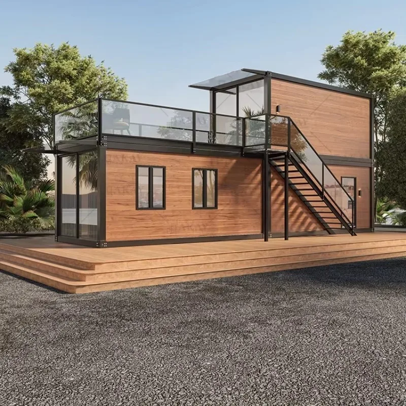 Foldable Container House With Complete Pipeline Embedded Water Electricity Pipeline Reserved Interface Easy Renovation Prefab