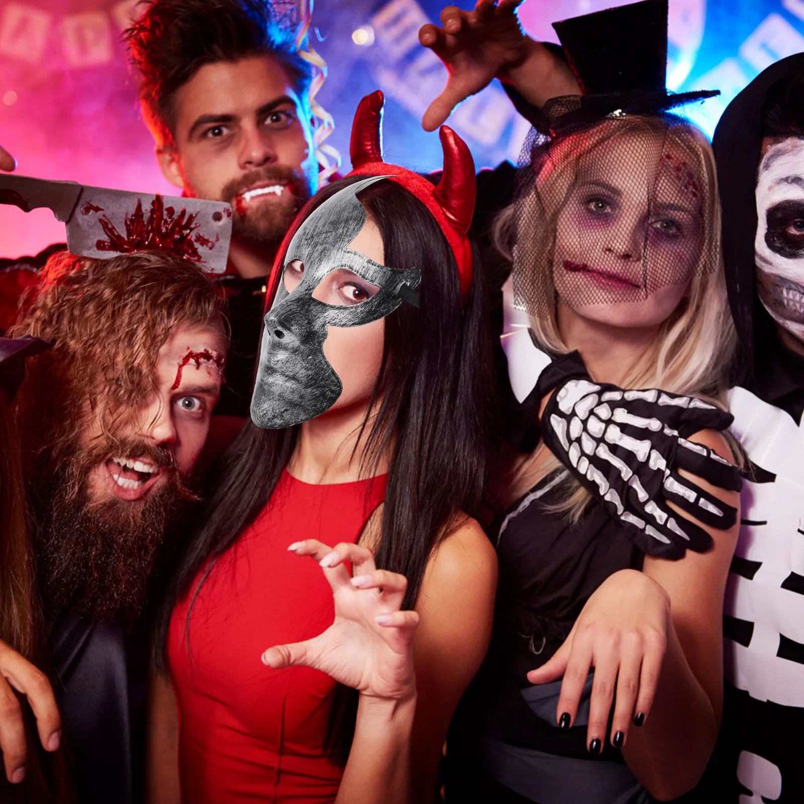 

Mask Party Masks Cosplay Half Face Masquerade Costume for Adults Plastic Halloween Craft Decorative Costumes