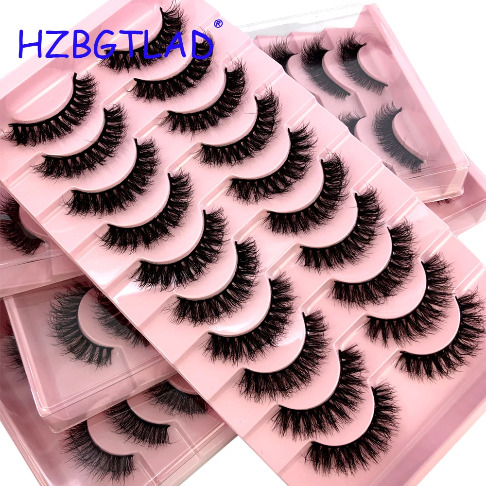 HBZGTLAD New 10 Pairs Natural False Eyelashes Fake Lashes Long Makeup 3d Mink Lashes Extension Eyelash Mink Eyelashes for Beauty