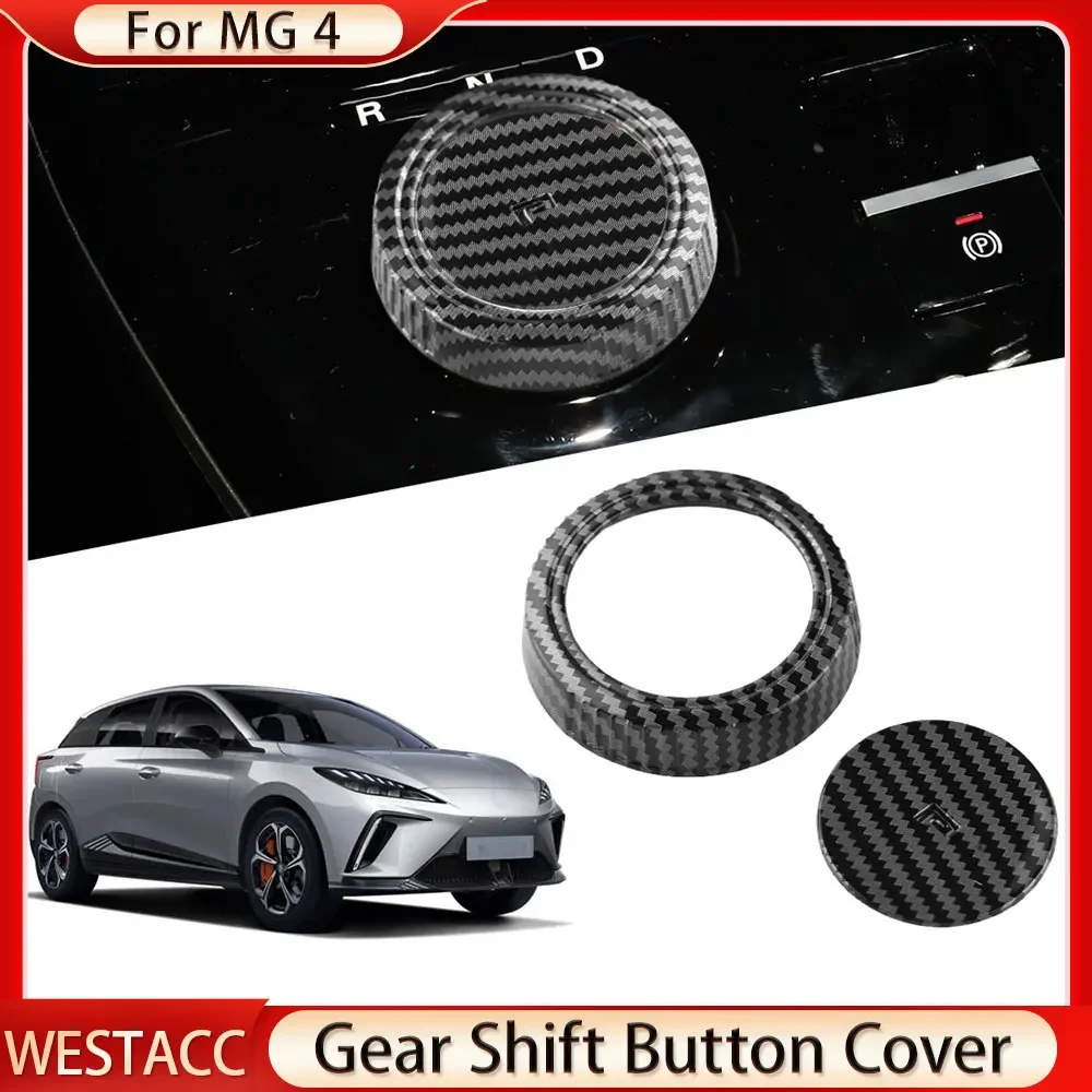 For MG4 MG 4 EV Mulan 2022 2023 2024 Gear Shift Knob Button Sticker Cover Decoration Trim Cap Car Interior Accessories