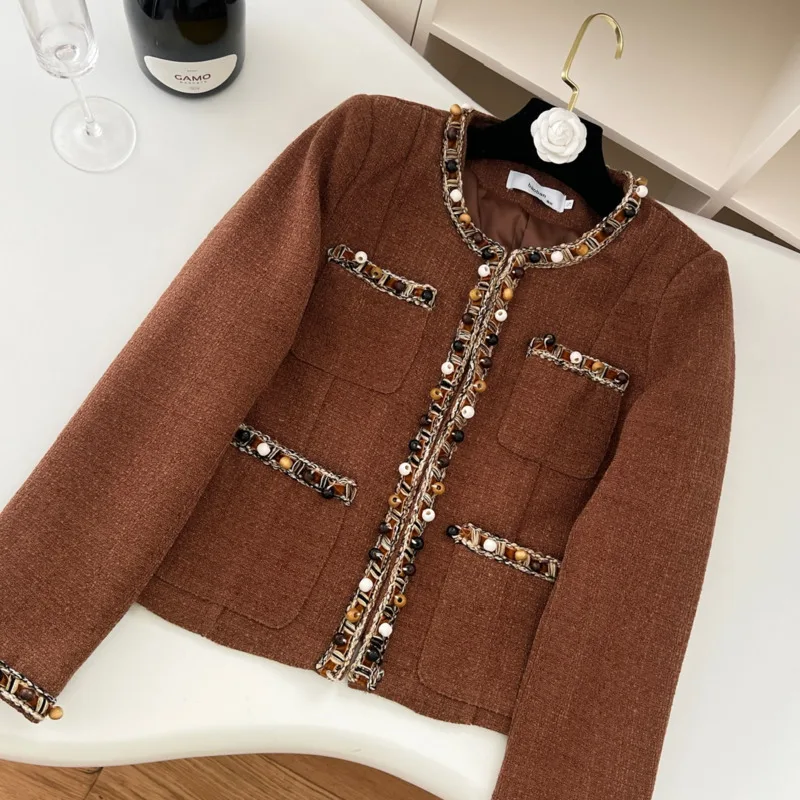 2024 autumn winter Two Piece Set Women Tweed Jacket Coat + Dress Luxury 2 piece sets women outfit conjuntos femininos elegantes