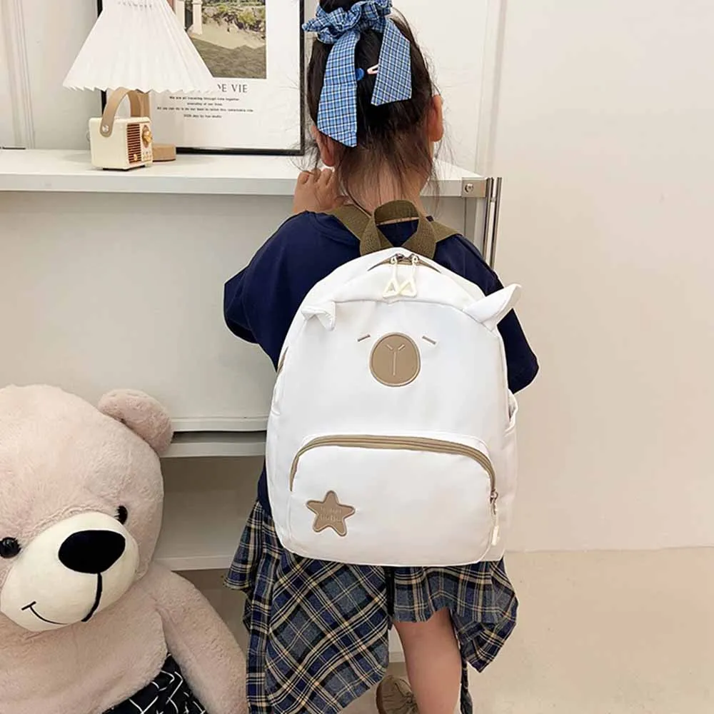 Mochila infantil personalizada de desenho animado, bolsa de lanche para viagem ao ar livre, presente de Natal bordado personalizado, com nome