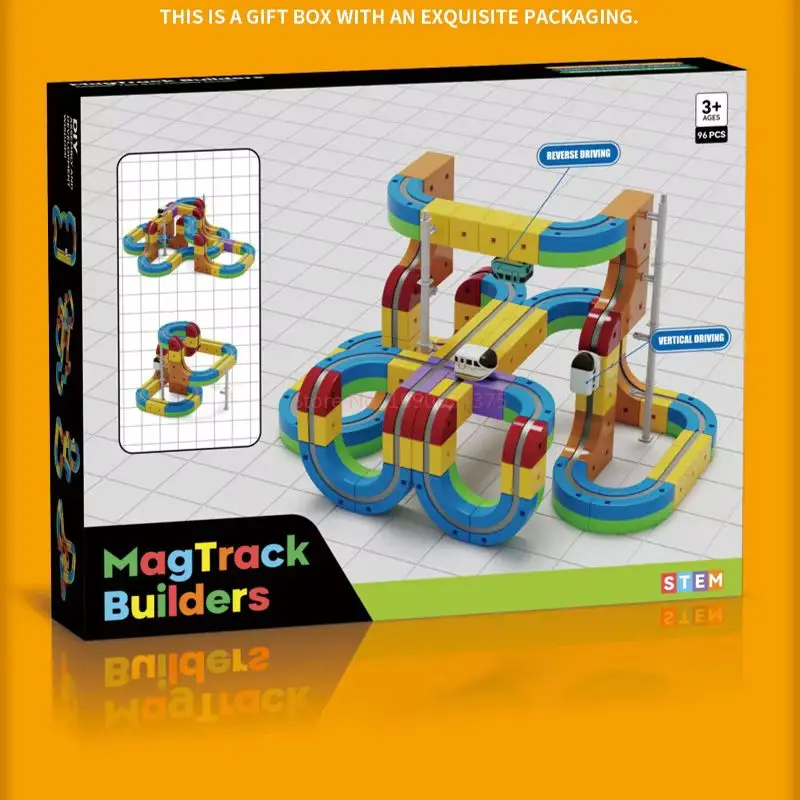 DIY Magnetische Levitation Track Auto Bausteine Kit – Pädagogische Schiene Fahrzeug Montage Modell Spielzeug für Jungen und Mädchen