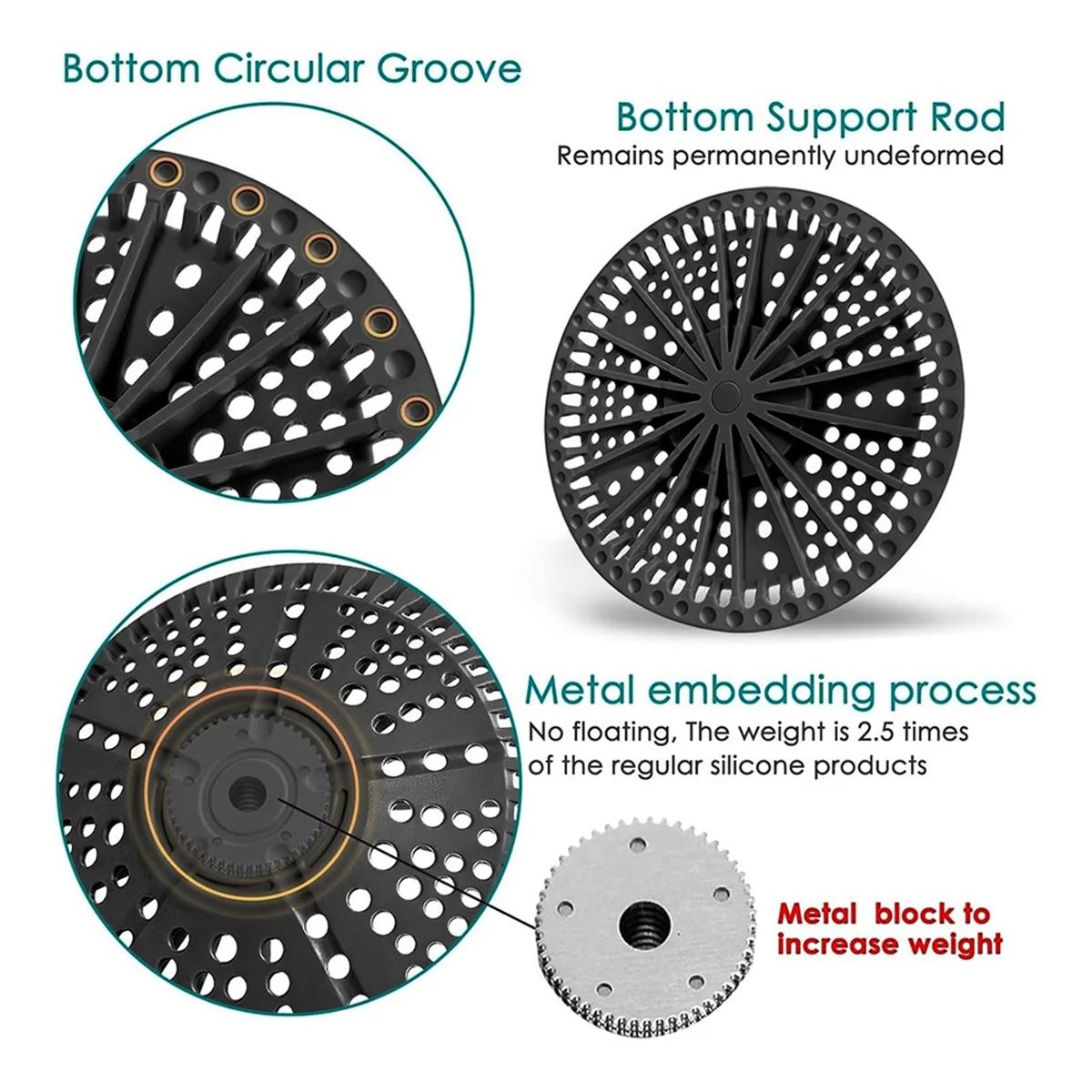 N37R_Shower Hair Drain Catcher, 2 Pack Silicone Drain Protector Strainer