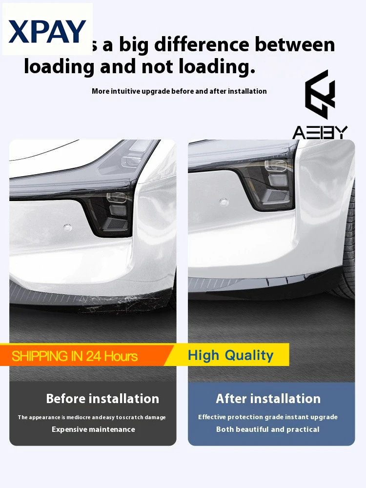 New Car Car Front Bumper Anti-Collision Trim For Xpeng MONA M03 2024 Bumper Anti-Scratch Protection Corner Modification Accessor