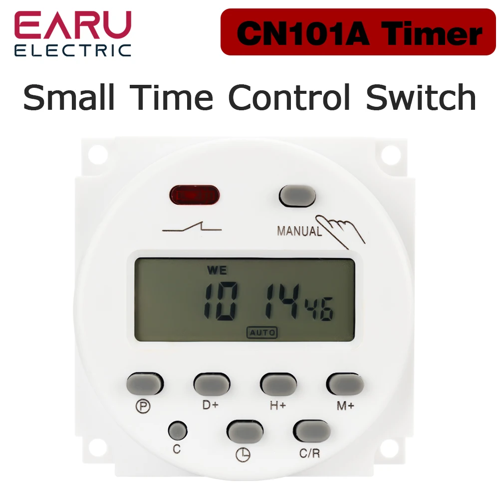 Timer 220V 110V 24V 12V CN101A Digital LCD Power Timer Programmable Time Switch Relay 16A CN101