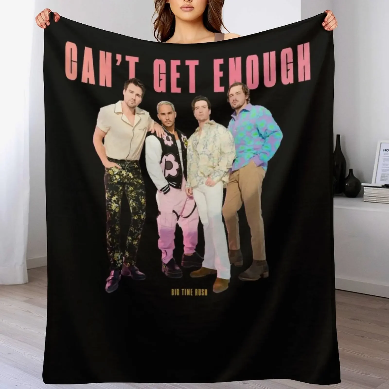 

90s Vintage Big Time Rush Band - Big time rush Vintage Throw Blanket Loose Luxury Throw Blankets