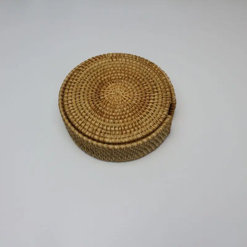 rattan napkin Napkin Ring Set Handmade Nonslip Teacup Cup Holder Elegance Natural material napkin Environmentally friendly and