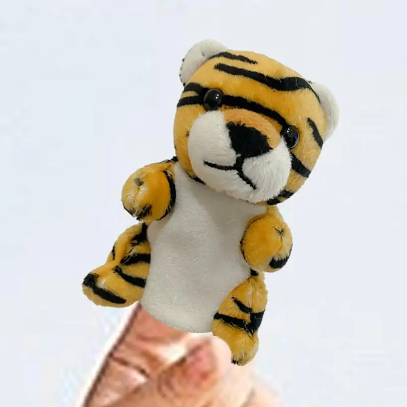 Baby Plush Toy Cartoon Animal Family Finger Puppet Role Play Tell Story Educational Toys For Children Kids