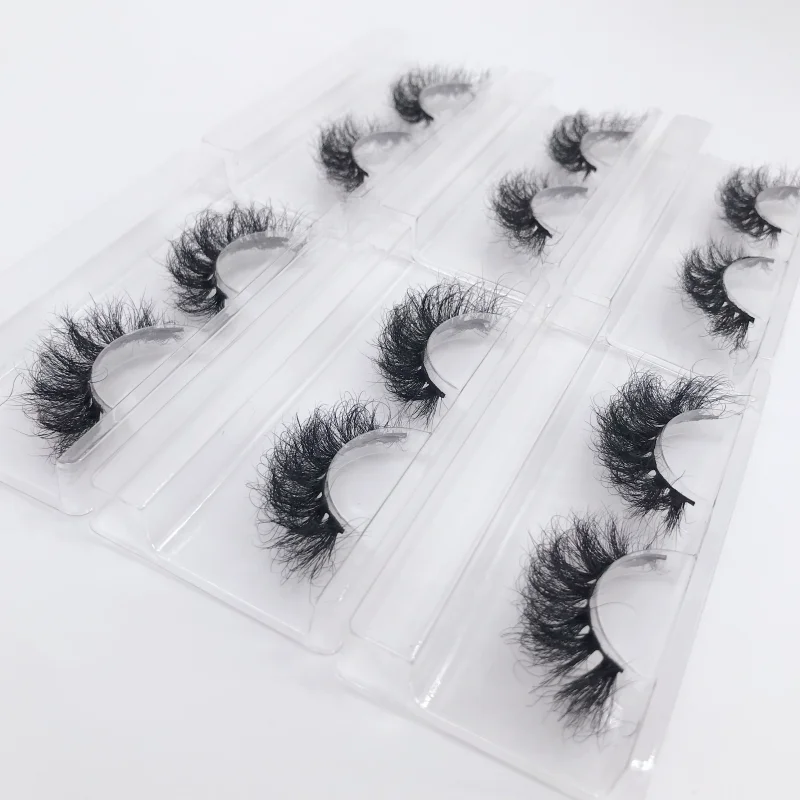 Fluffy 6D Mink Eyelashes Free Paper Packaging Box 100% Handmade Mink Lashes high grade