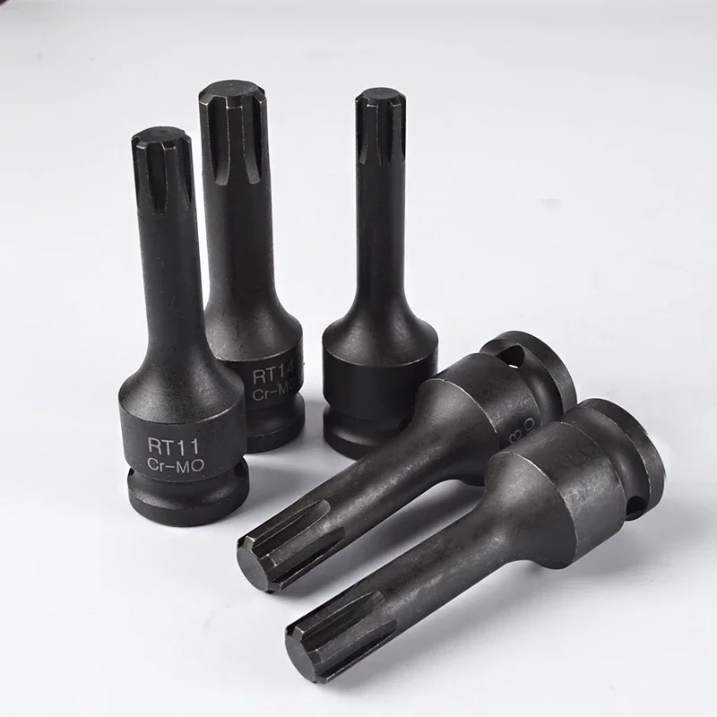 Socket Wrench Metric 1/2Inch12.5mm Shank Drive Impact Socket Set Hex Socket long bit Socket Air Allen 12 Corner M5-14Hex RT6-7-8