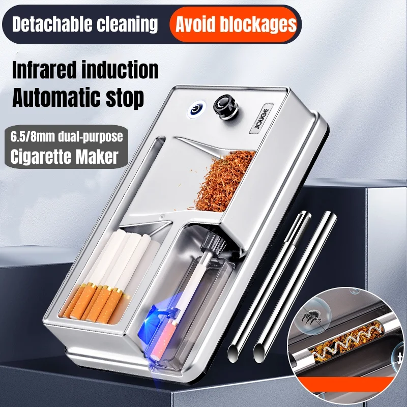 6.5/8mm Infrared Electric Automatic Cigarette Rolling Machine Injector Tobacco Grind Roller Filling Machine Smoking Accessories