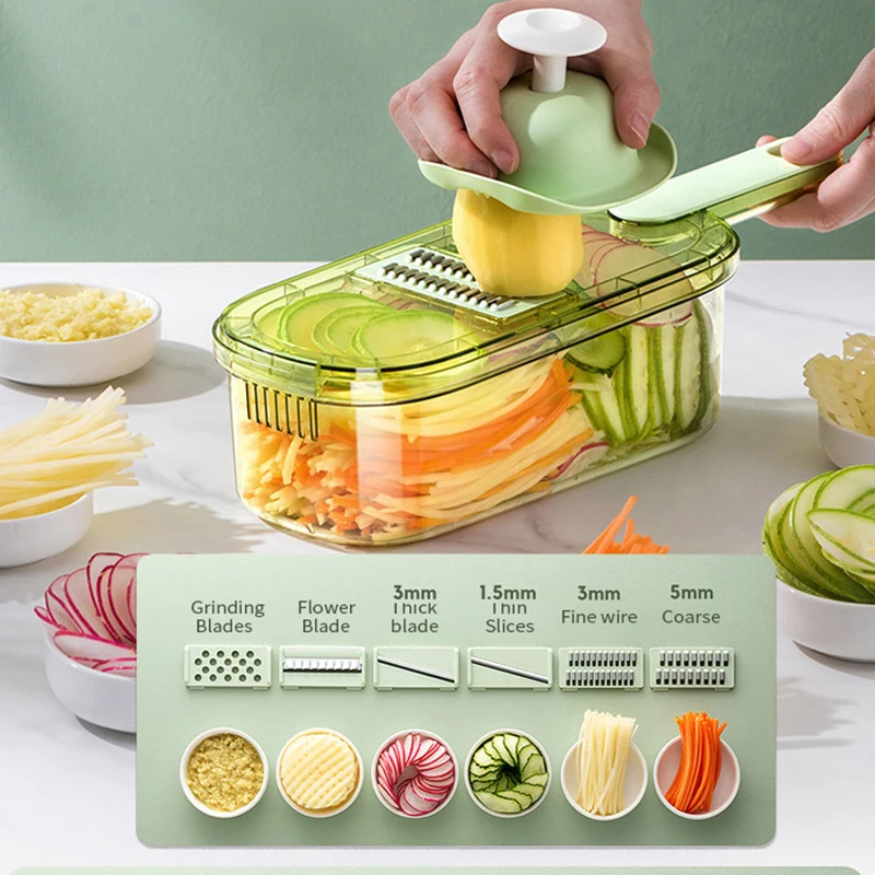 1.5L shredder, potato shreds, vegetables, household kitchen multifunctional slicing, wiping, filtering water function