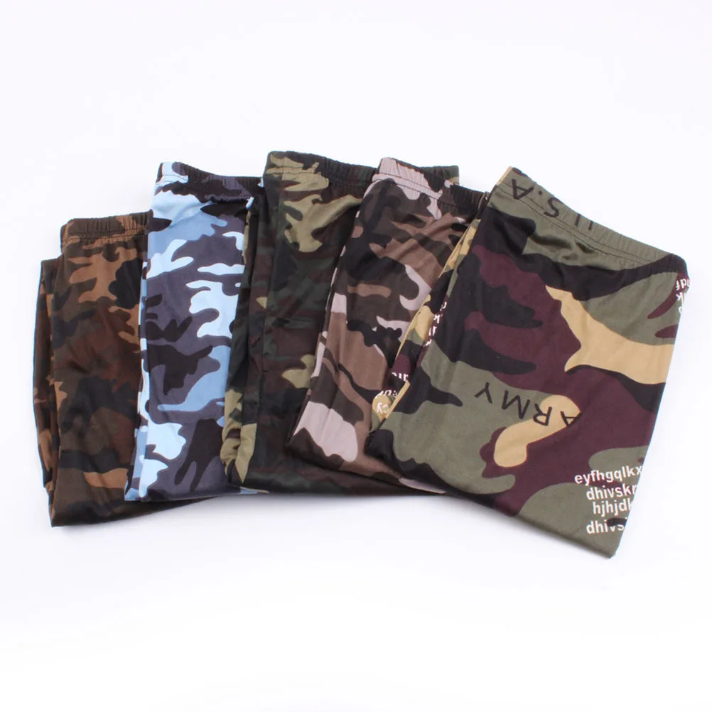 

Women's Green Camouflage Yoga Pants Breathable Elastic Fitness Leggings for Gym Running Workout Pilates Dance Athletic