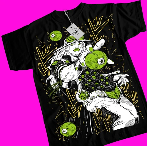 Imagen 2 del producto Camiseta giroscópica Zeppeli Jojo's Bizarre Adventure, divertida camiseta negra de Anime, todas las tallas