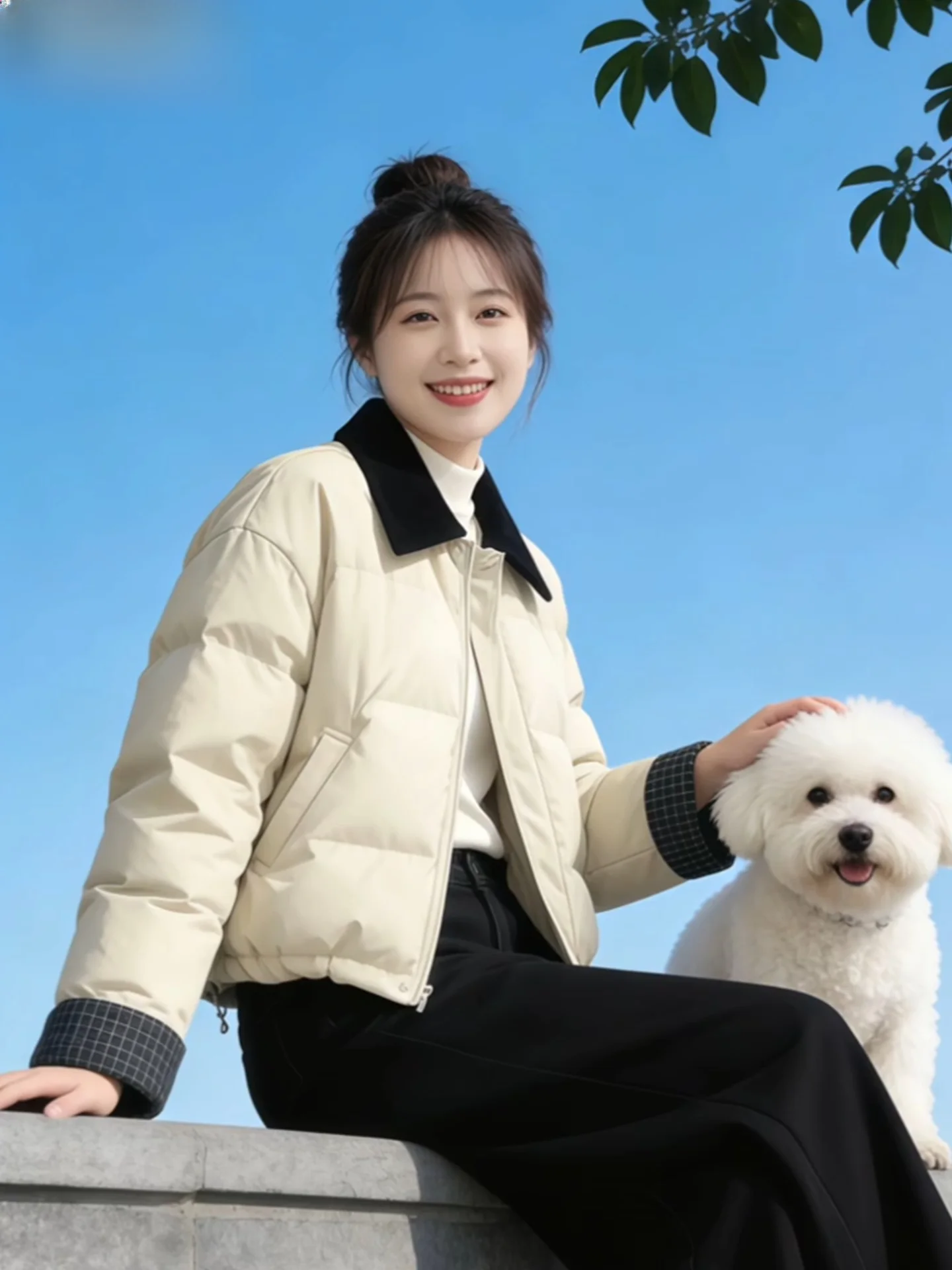 

Sli White Thiened, теплая хлопковая стеганая верхняя одежда Jaet ort, зимняя одежда прямого кроя, длинная молния све, чистый цвет