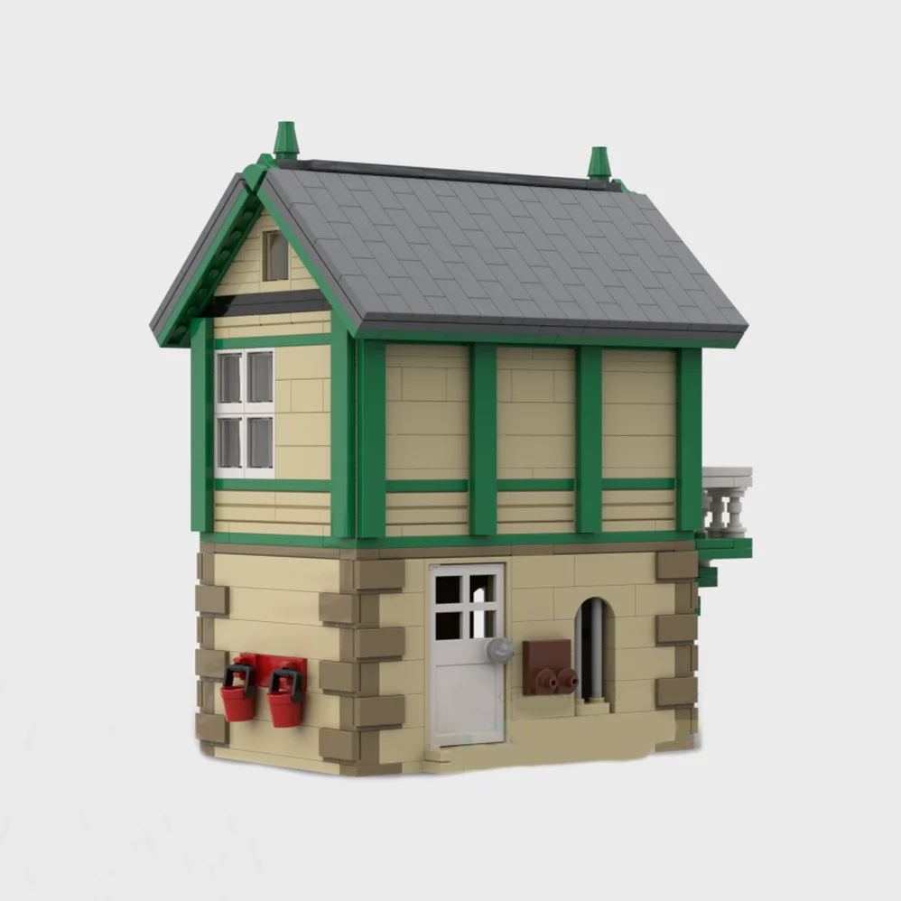 Street View Model Moc Building Bricks British Railway Signal Box Accessories Technology Blocks Gifts Christmas Toys DIY Assembly