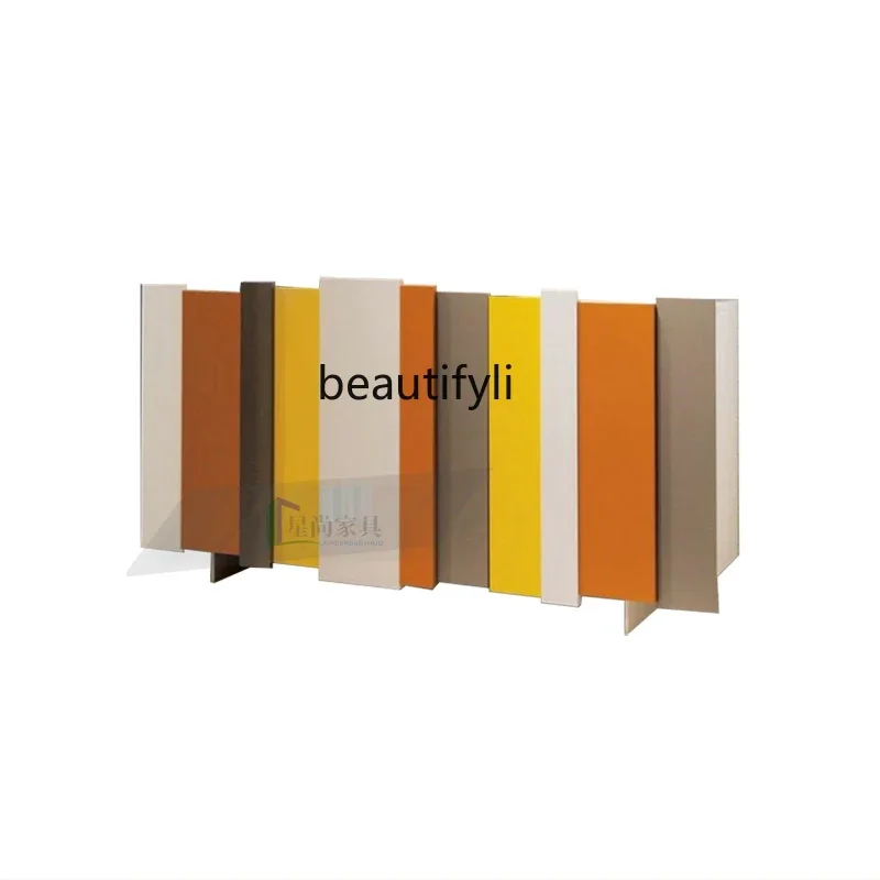 

x11Customized Minimalist Personality Creative Sideboard Cabinet Color Paint Tea Cabinet Modern Minimalist Locker Sofa Side Cabin