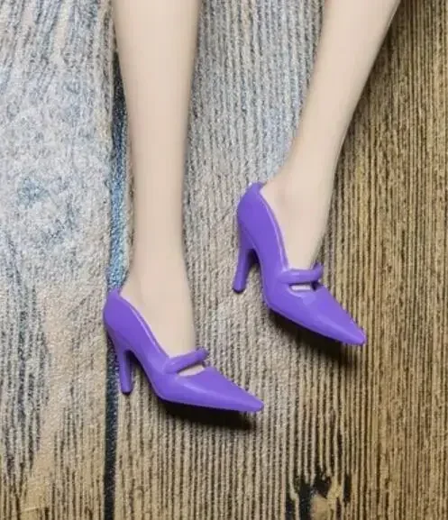 Free shipping Doll shoes high heels flat foot shoes red shoes new styles for your Bbie dolls TpMM1