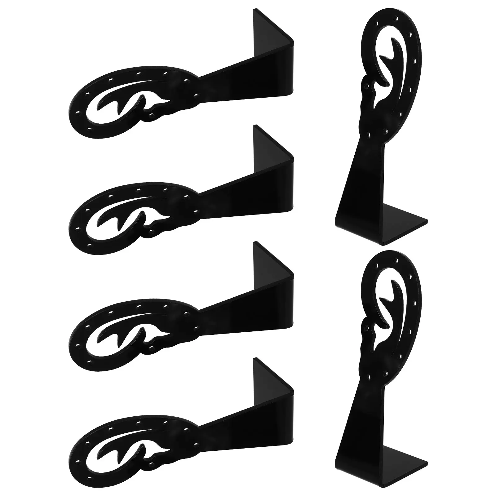 

6pcs Earring Display Stand Jewelry Organizer Black Supplies Slot Showcase For Accessories Storage