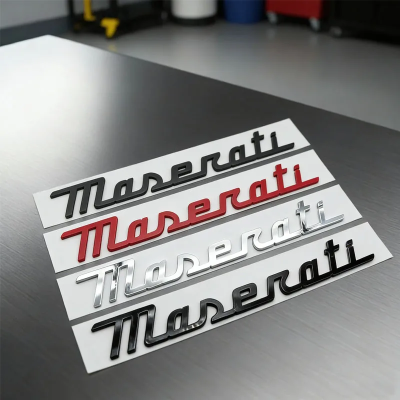 Nuevo Emblema Adhesivo para Maletero de Coche para Maserati Levante Ghibli Gran Turismo Quattroporte Gransport GT GC Cinquettroporte, Insignia Trasera
