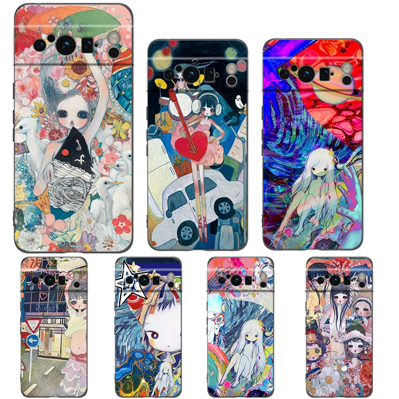 Aya Takano Phone Case Cover for Google Pixel 8 7 6 7A 6A Pro 5G Shockproof Silicone Soft 9 8 Pro XL 5G Shell Coque Bag Capas TPU