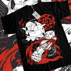 Fullmetal Alchemist T-Shirt Brotherhood Alphonse Elric Black Shirt Tee All Size