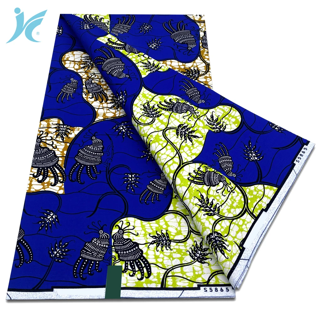 Wholesale Prices African Real Wax Prints Fabric Ankara Wax 100% Cotton Fabric Guaranteed Veritable Original Sewing Material