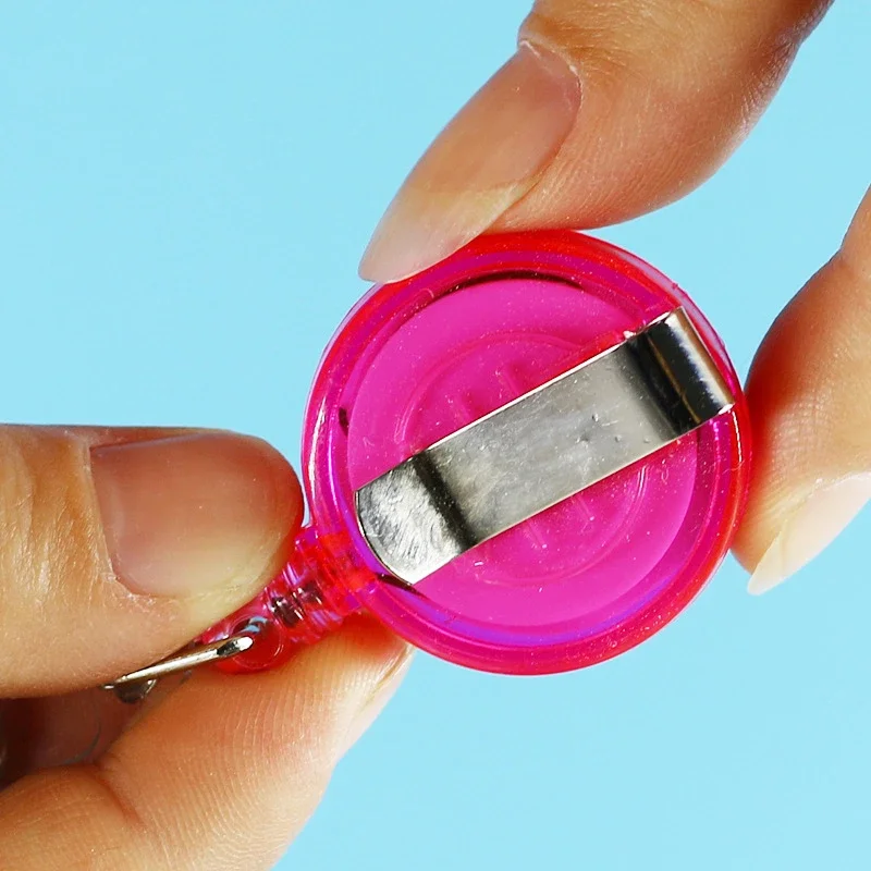 PU Leather Badge Holder com Reel ID Tag, Work Card Cover, Sleeve Protector, Pass Case, 1Set