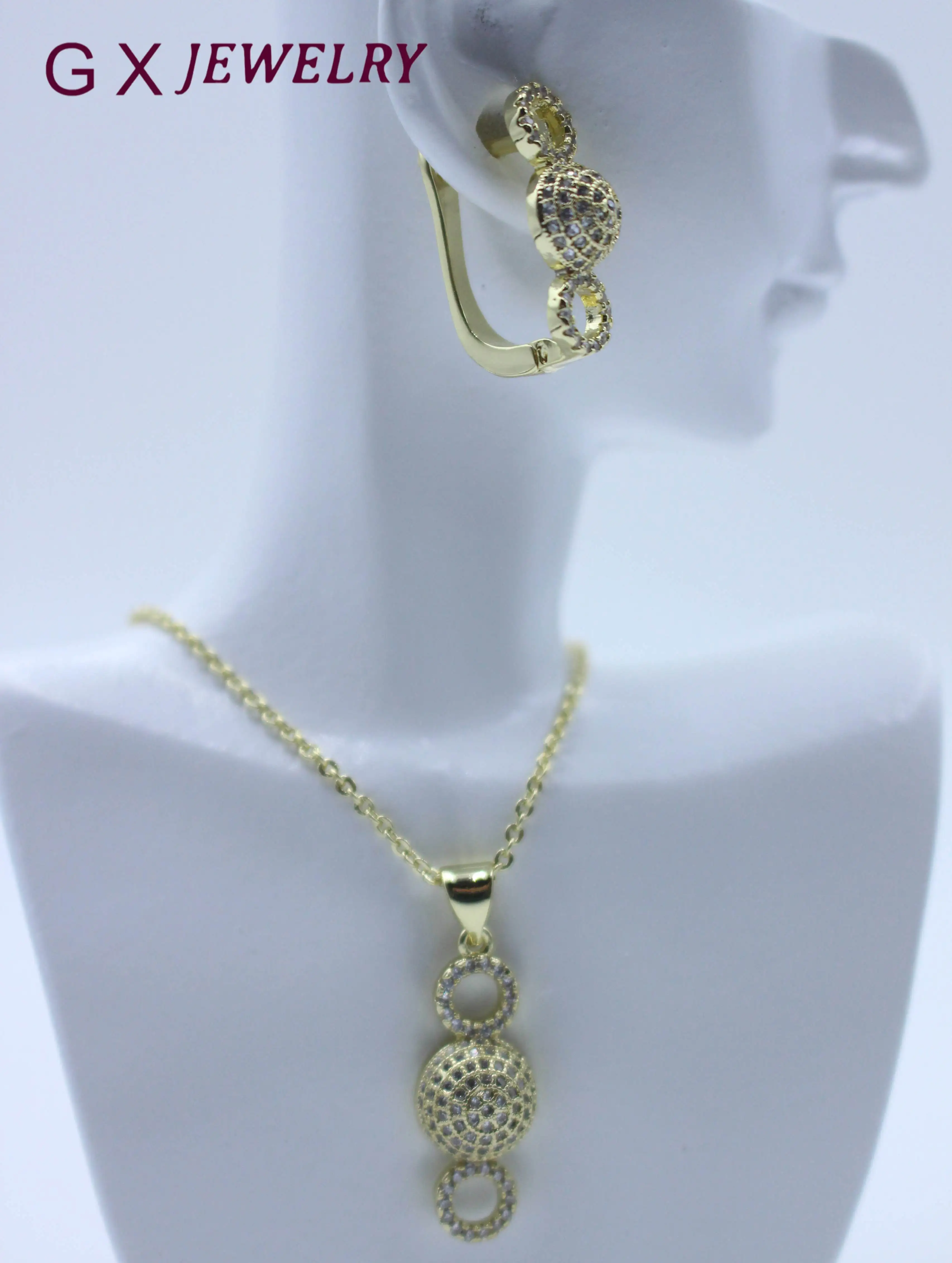 Guanxi Hemisphere Zircon Fashion High end Jewelry Set