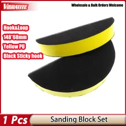 6 Inches Flexible EVA Foam Hand Automotive Sanding Blocks Flexible Sanding Board Hook and Loop for Woodworking Furniture