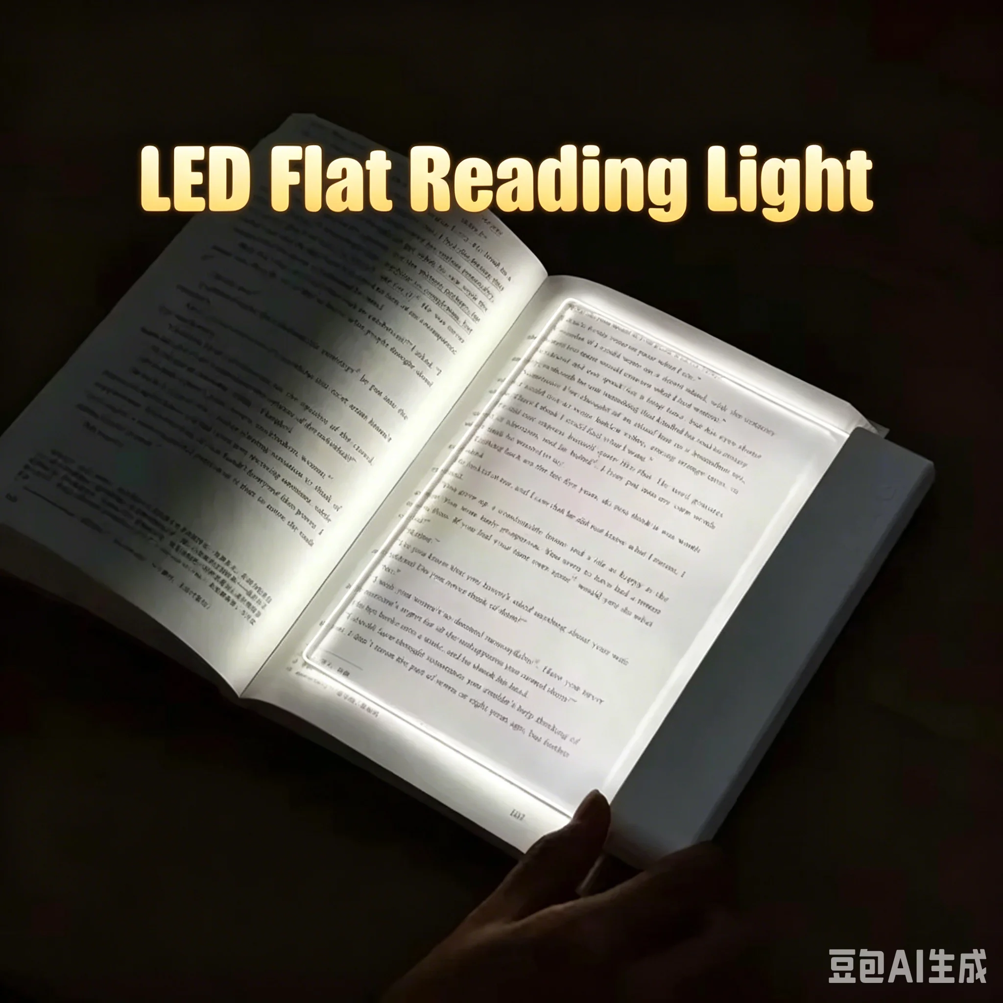 

LED Flat Night Reading Light, Battery Powered Eye Protection Book Clip Lamp, Soft Light Study Lamp for Dormitory