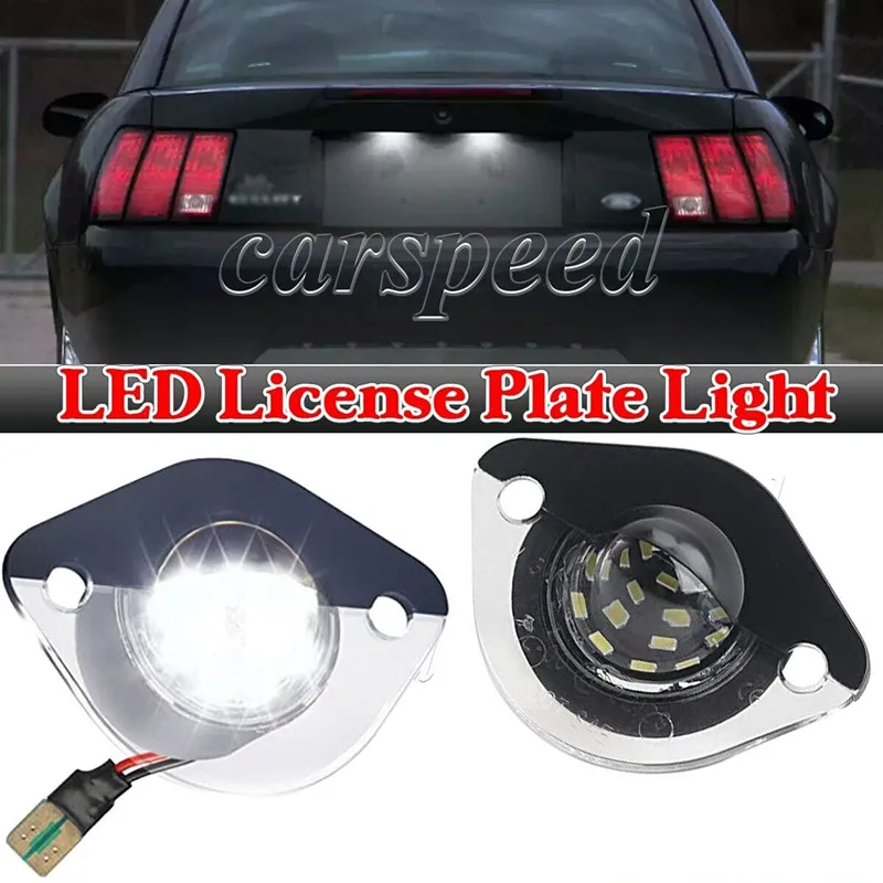 

2Pcs White LED License Plate Lights Number Plate Lamp For Ford Mustang GT 1994 1995 1996 1997 1998 1999 2000 2001 2002 2003 2004