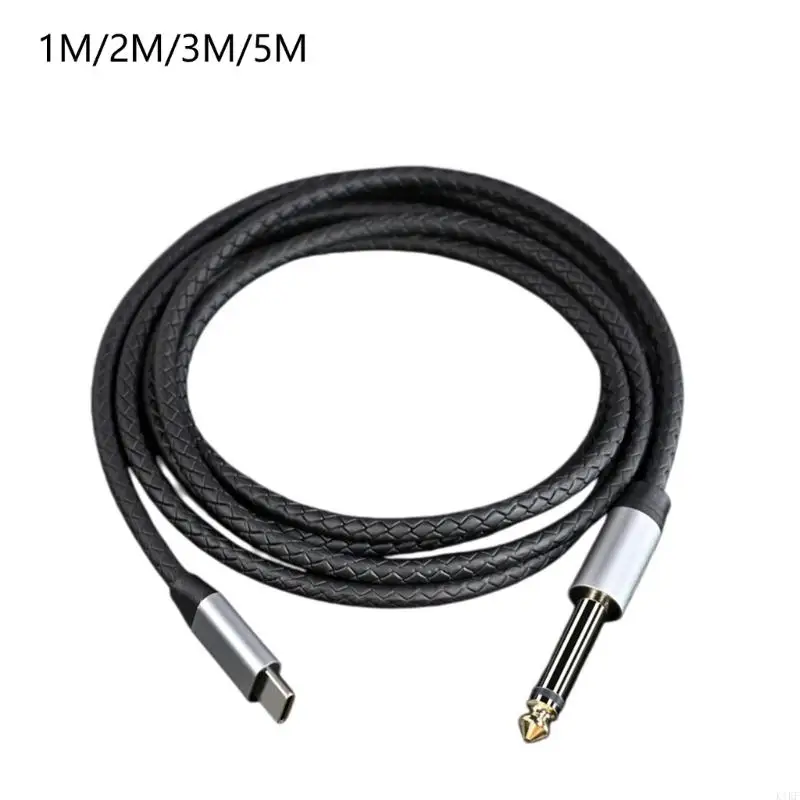 Type C Male To 6.35Mm Male Cable For Mobile Phone Tablet Amplifiers Mixer Sound Card Recording Accessories K1KF