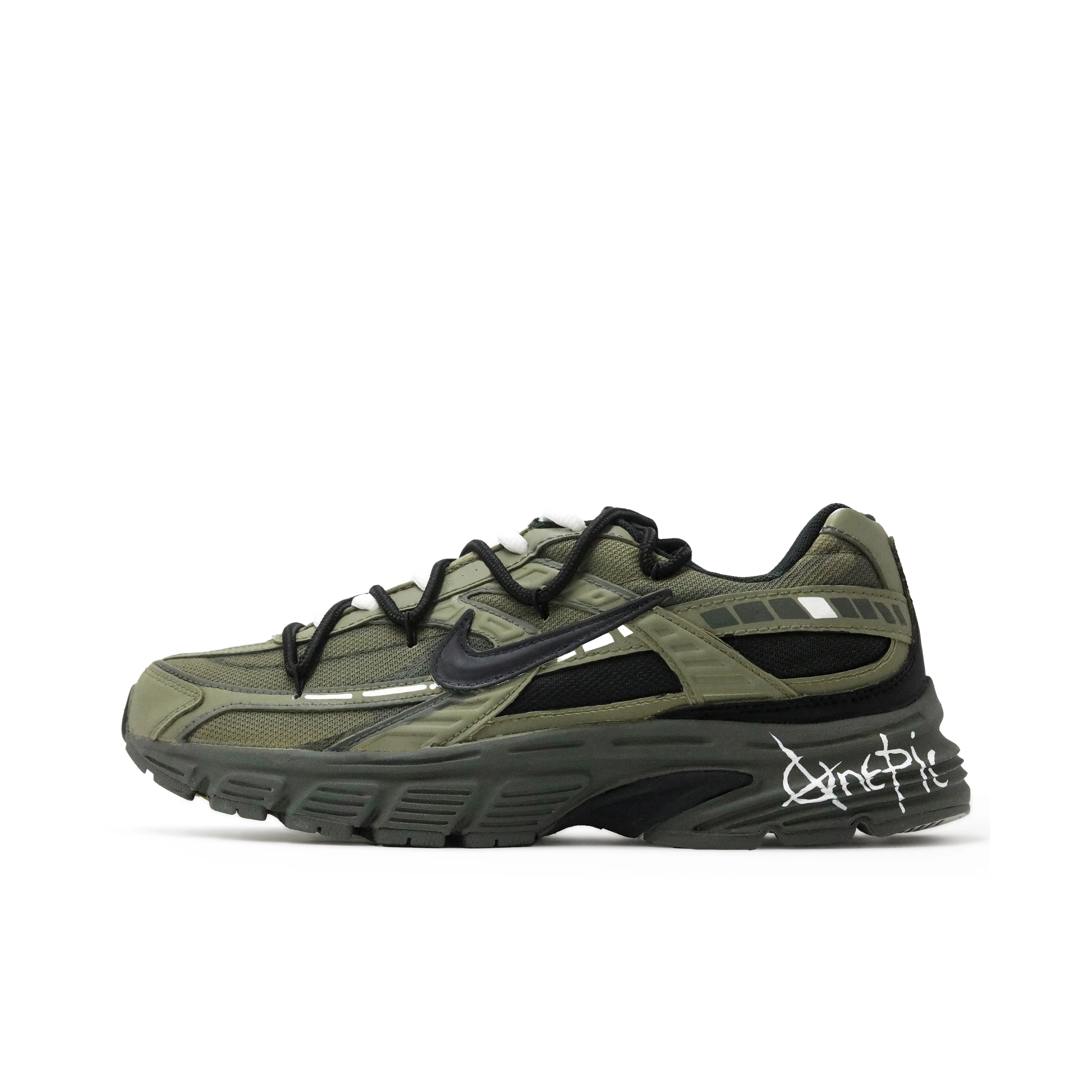 Nike Initiator Mesh, Leather Abrasion Resistant Abrasion Resistant Low top Running Shoes Unisex Army Green 394055-100(Team138-)