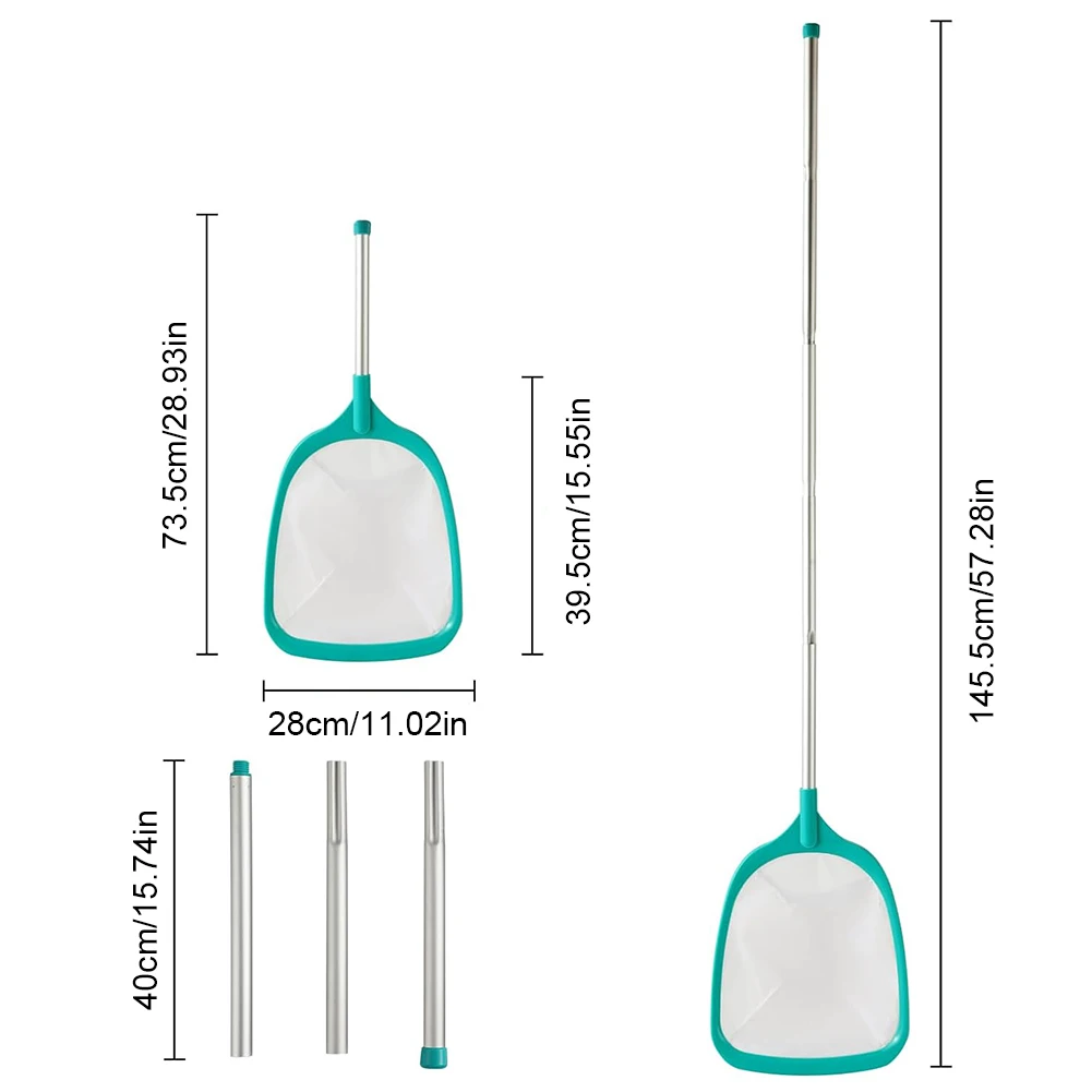 Pool Skimmer Net with Pole Ultra Fine Mesh Pool Nets for Cleaning Leaves Debris