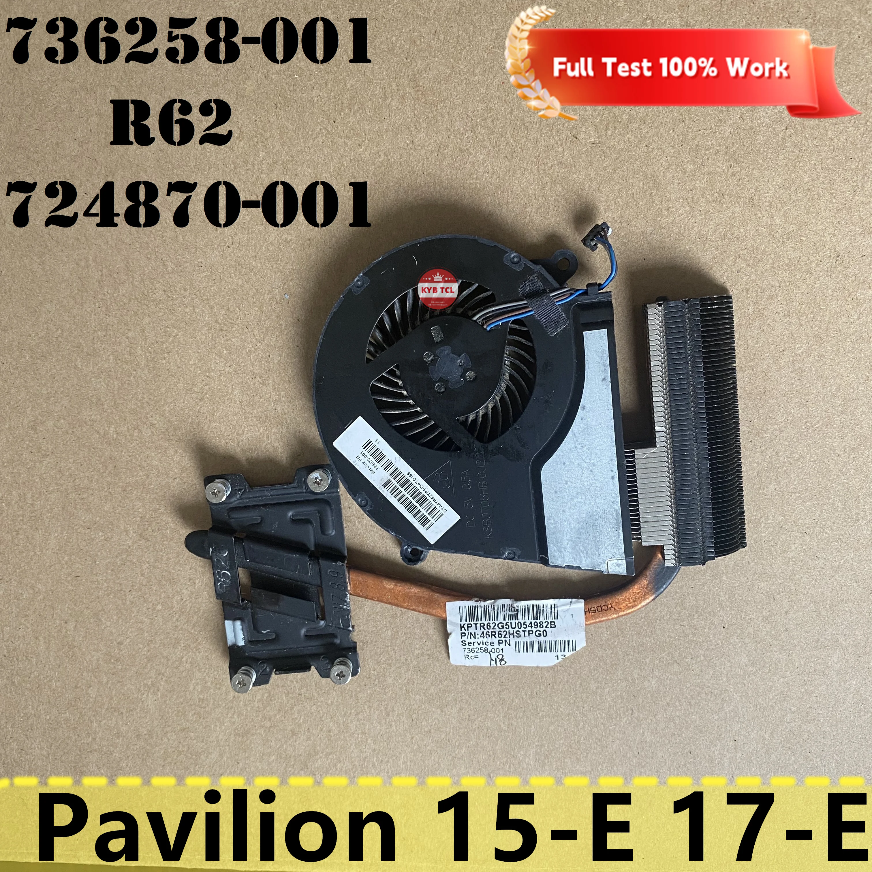 Laptop CPU Cooling FAN Or Heatsink For HP Pavilion 15-E020US 15-E033SL 17-E 15-E 17-E075ED Notebook 736258-001 R62 724870-001