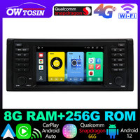 4G SIM WiFi 12G+256G Android 13 Bluetooth 5.0 Car Radio Multimedia For BMW M5 5 Series E39 1996-2003 Screen Player GPS CarPlay
