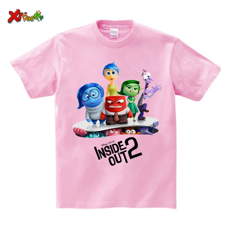 

Inside Out 2 T Shirt Boys Girls Short-Sleeved T Shirts Birthday T-shirt Casual Top Cartoon Shirt Clothing Kids Clothes Fashion