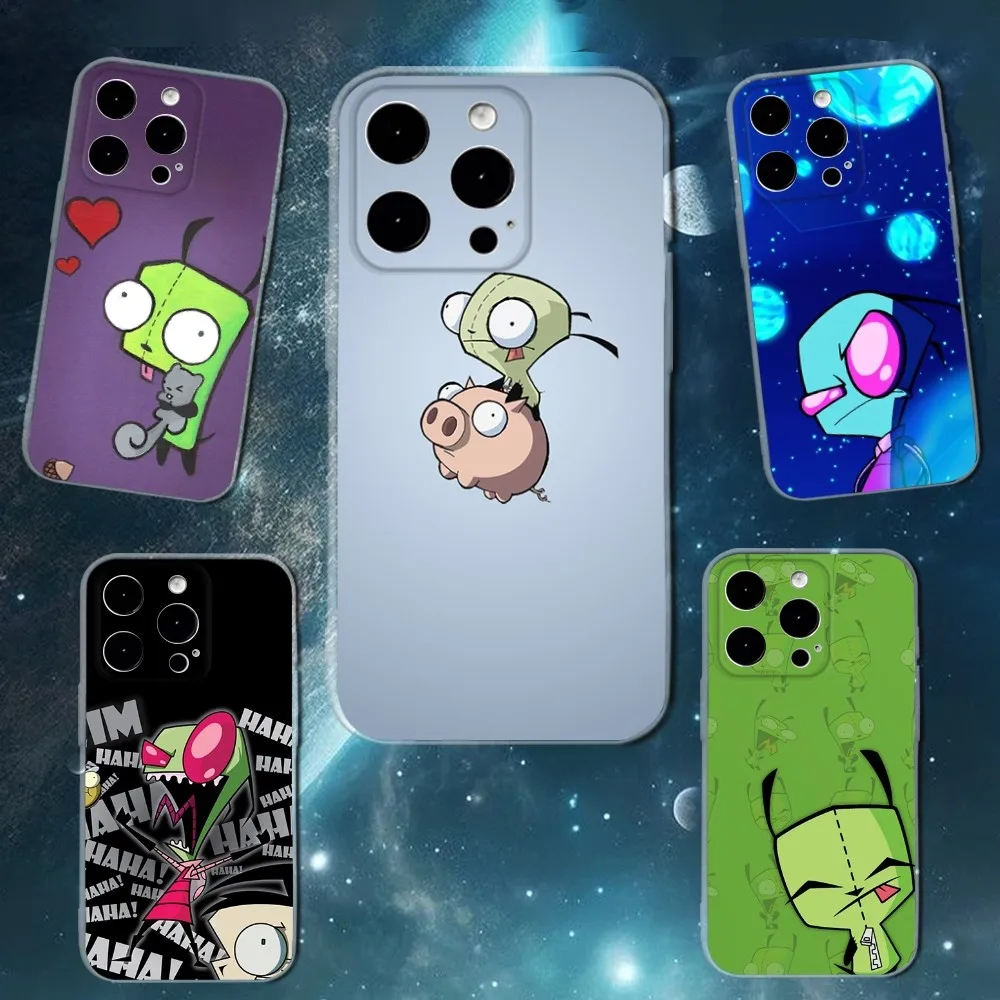 

I-Invader Zim Gir Phone Case For iPhone 16,15,14,13,12,11 Plus,Pro,Max,XR,XS,X,7,8 SE,Mini Transparent Silicone Soft