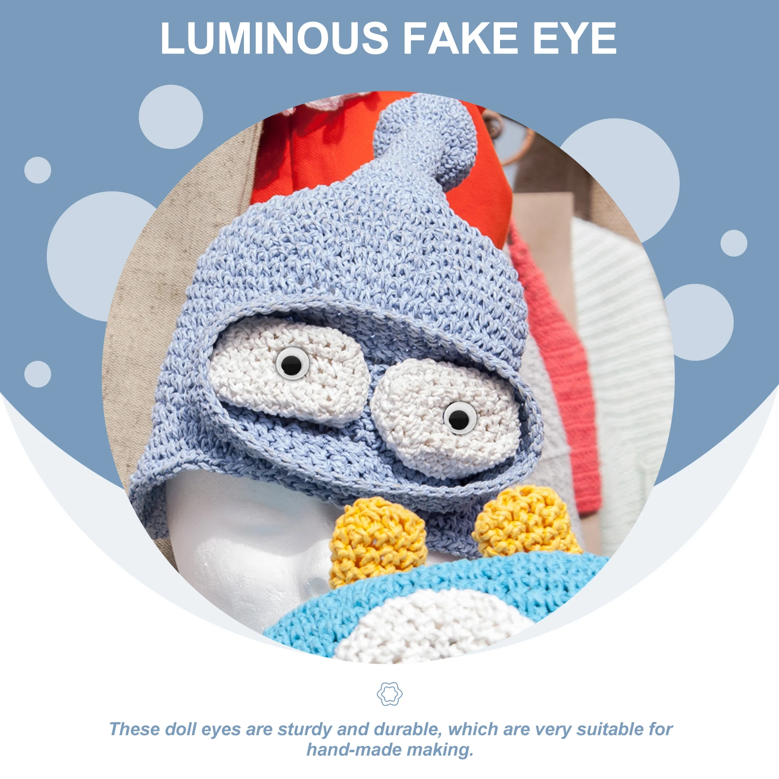 Glow-in-the-dark Eyes Fake Colored for Toy Making Small Handmade Design Eyeball Balls Decor False Child