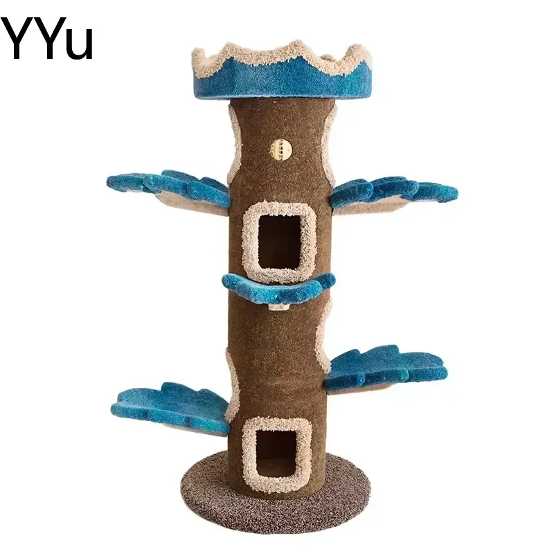 for Cat Tree Tower Sisal Rope Scratching Post Large Cat Climbing Frame Furniture Pet Activity Center Kitten Playhouse Toy