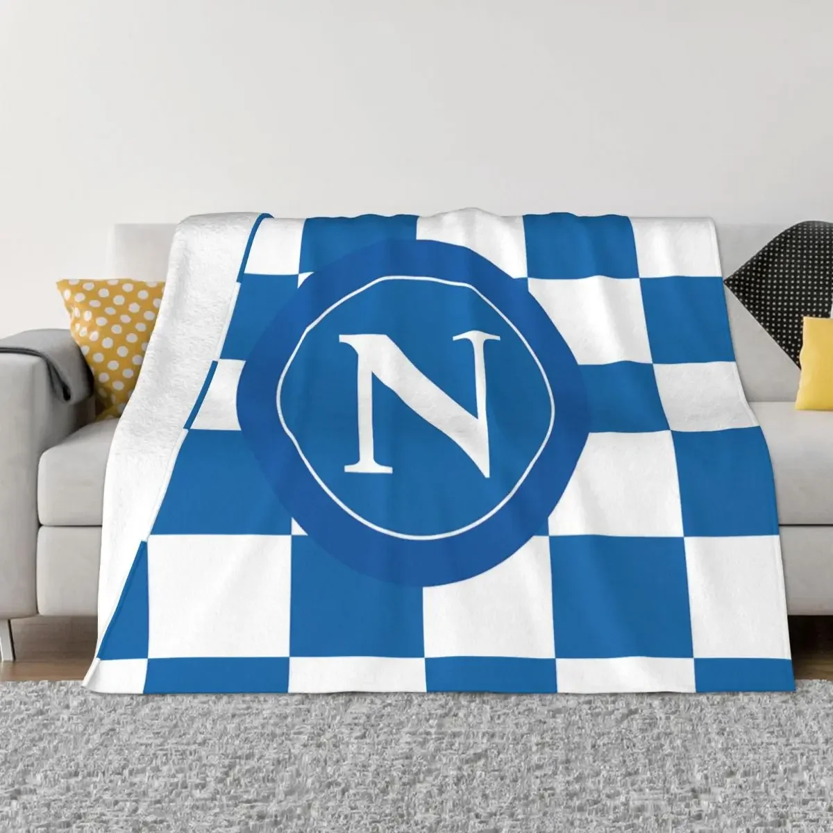 Football Ssc Naples Wełniany koc Kreatywny koc do łóżka Sofa Kanapa 200x150cm Pluszowy cienki koc kołdra