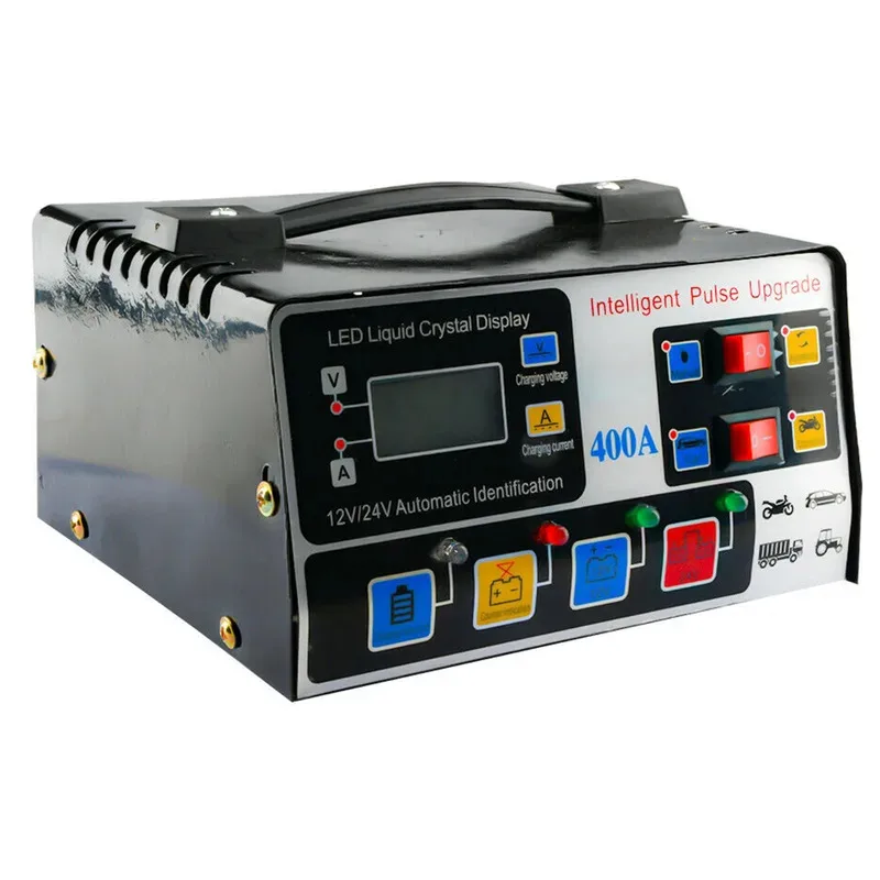 Automobile Battery Charger12v24vUniversal Motorcycle Intelligent Pulse Repair Lead-Acid Battery Charger