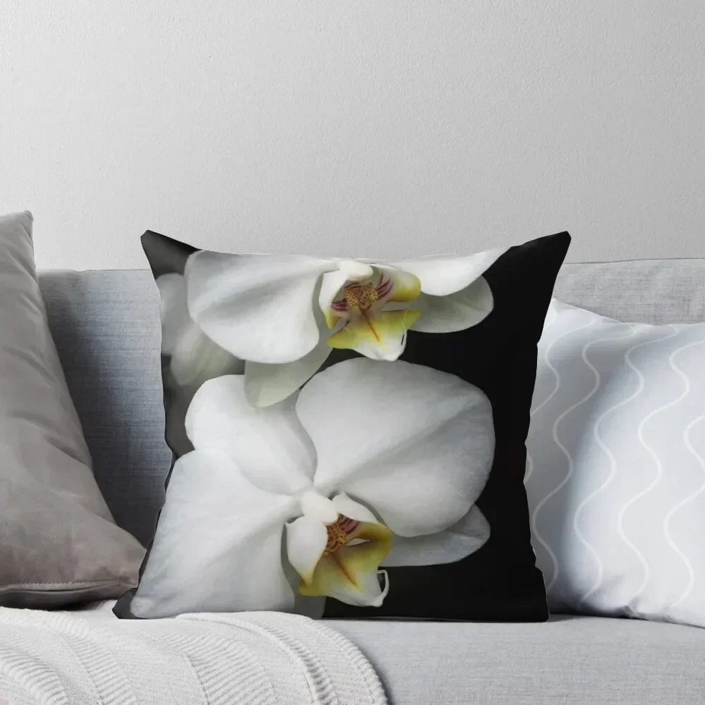 

White Orchids Throw Pillow Throw Pillow Covers Cushion Cover christmas decorations for home 2025 pillow