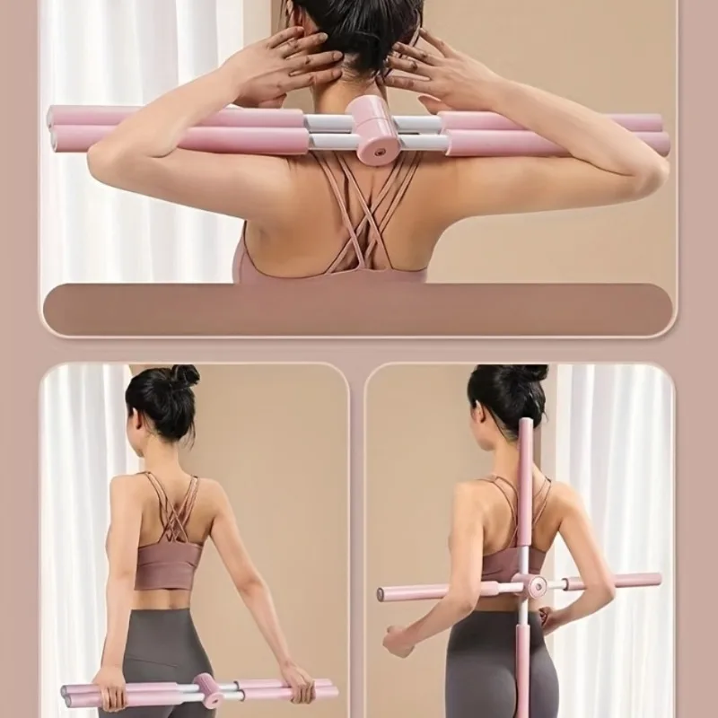 Adjustable Yoga Sticks Stretching Humpback Correction Stick Open Shoulder Beauty Back Bar Bodybuilding Back Posture Corrector