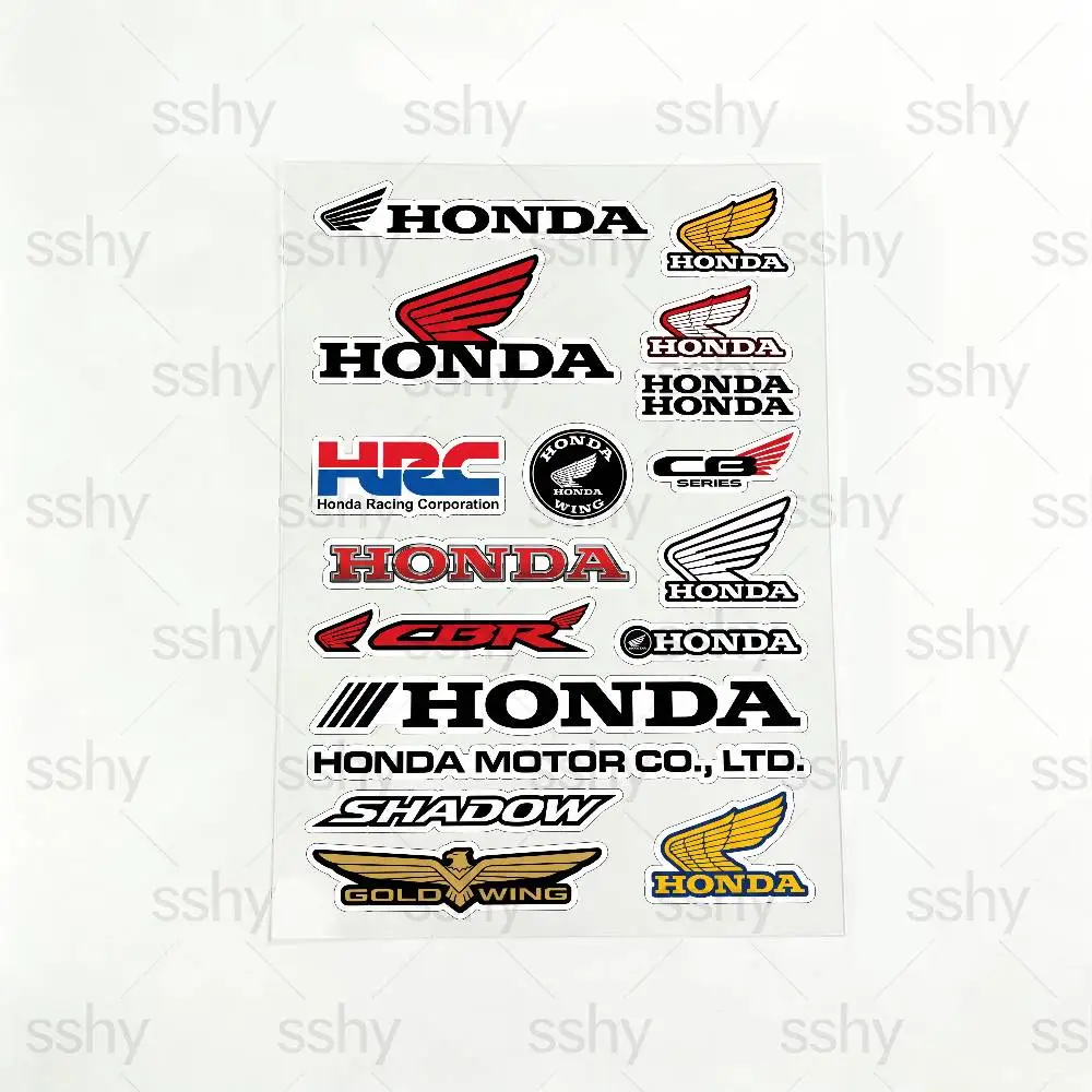 

Светоотражающие наклейки H WING для мотоциклов Honda HRC, водонепроницаемые виниловые наклейки для мотоциклетных шлемов, топливных баков и велосипедов