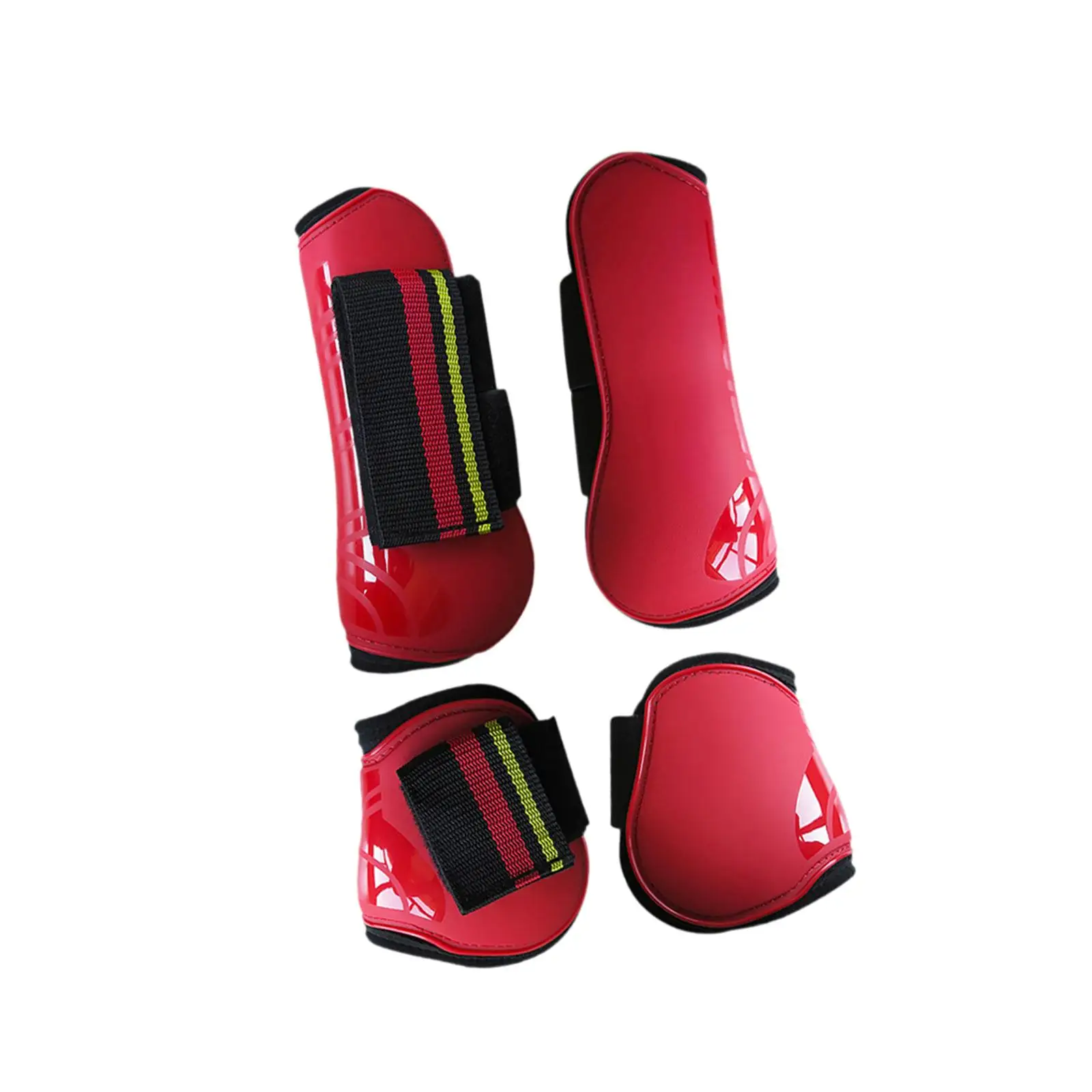 

4Pcs Horse Tendon Boots Leg Wraps Set Breathable Comfortable Horse Leggings Protective Gears for Competitions Training Riding